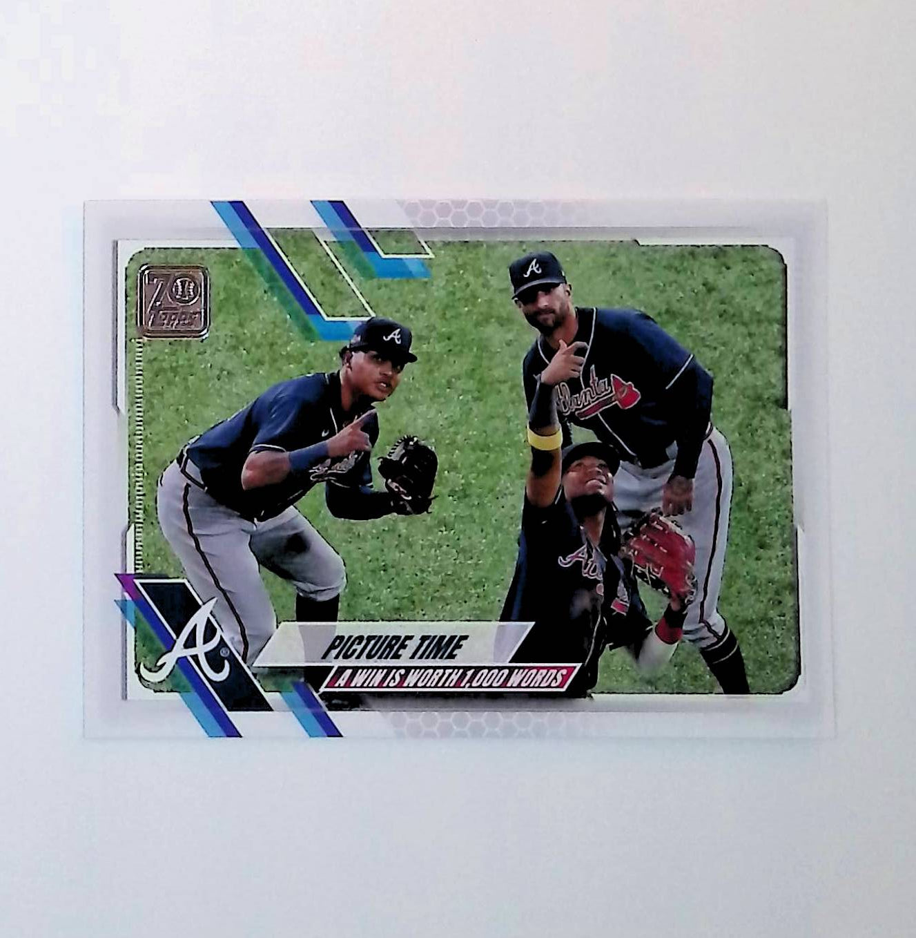 Ronald Acuna Jr, Cristian Pache, Nick Markakis "Picture Time" 2021 Topps #372 - LoCo Collectables