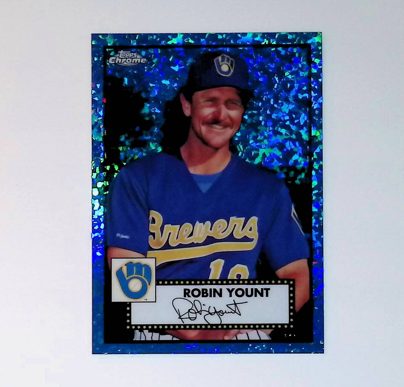 Robin Yount 2021 Topps Chrome Platinum Anniversary Blue Mini Diamond Refractors #507, 018 /199 - LoCo Collectables