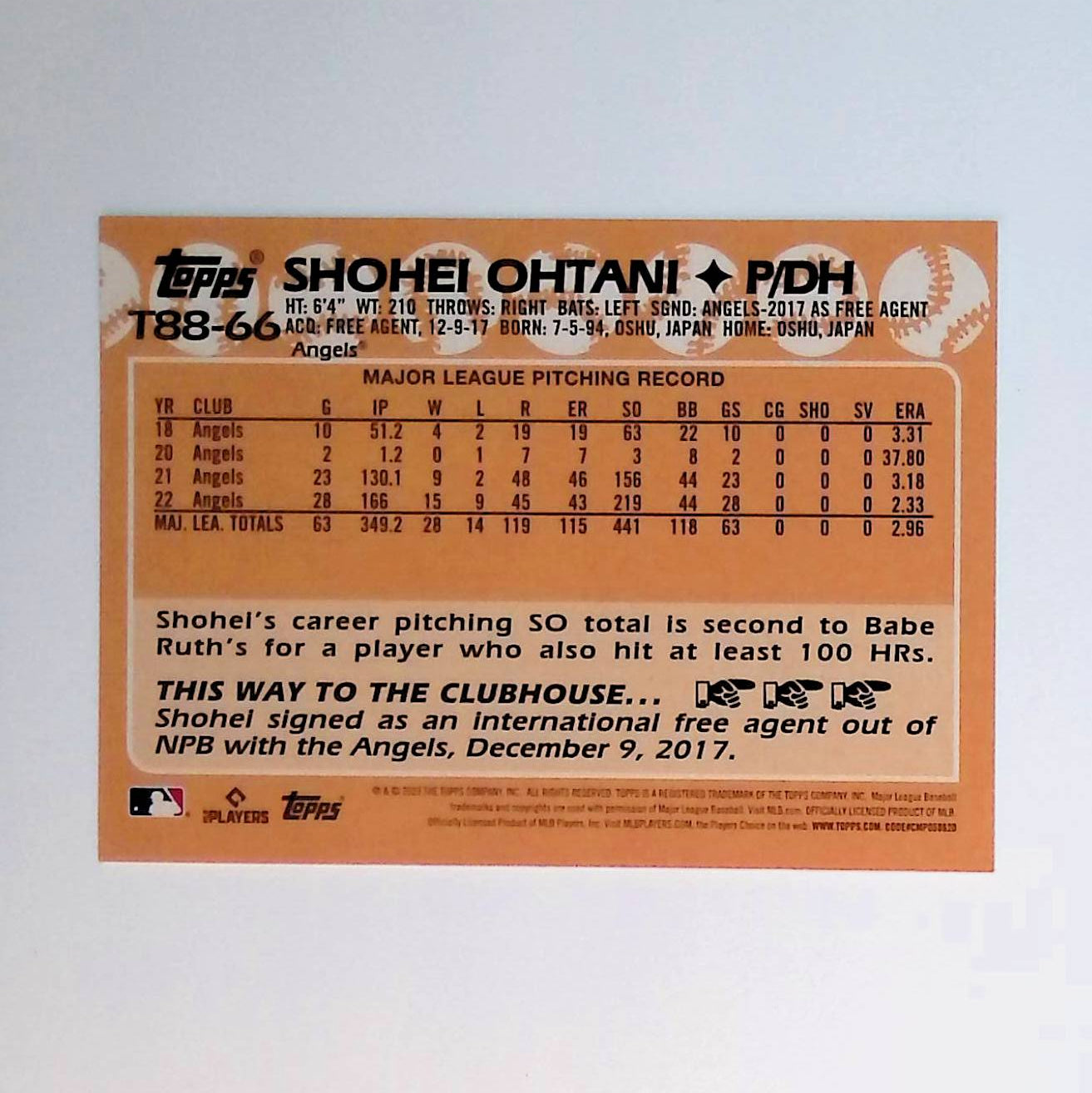 Shohei Ohtani 2023 Topps '88 Topps #T88-66 - LoCo Collectables