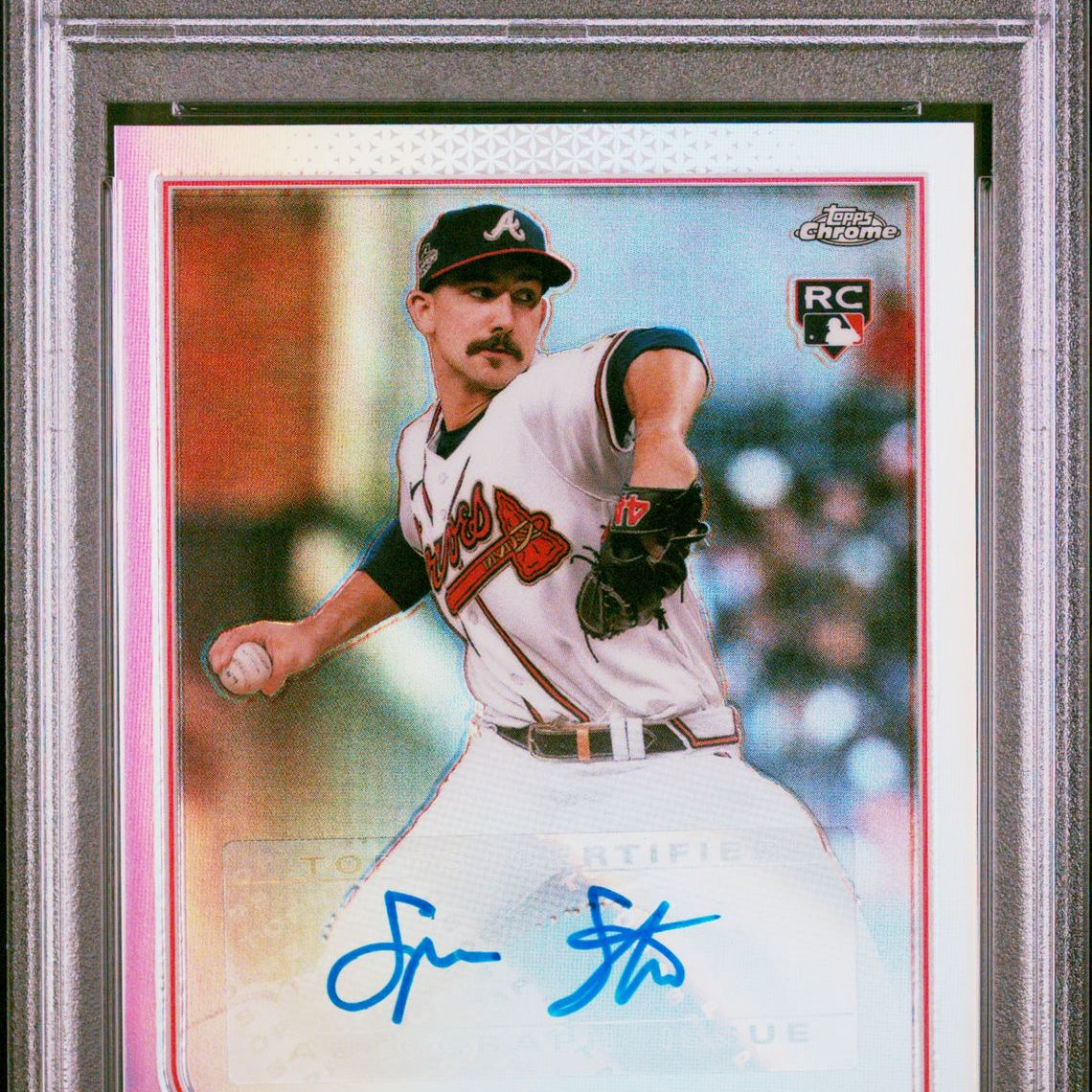 Spencer Strider 2022 Topps Chrome Update Autographs #AC-SST (Rookie Card), PSA 10 GEM MINT - LoCo Collectables