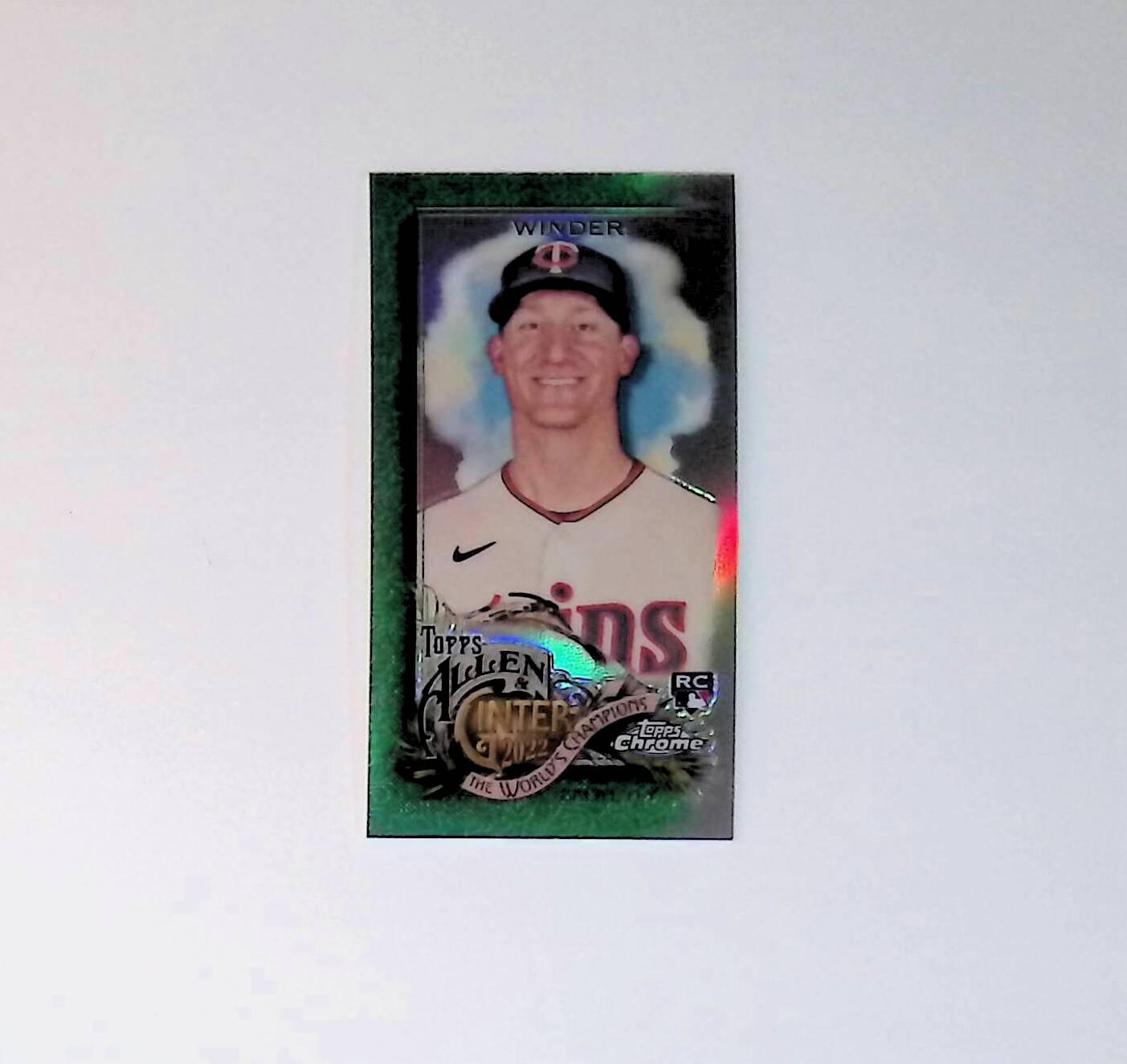 2022 Topps Allen and Ginter Chrome #294 Josh Winder Rookie Mini Green Refractor - LoCo Collectables