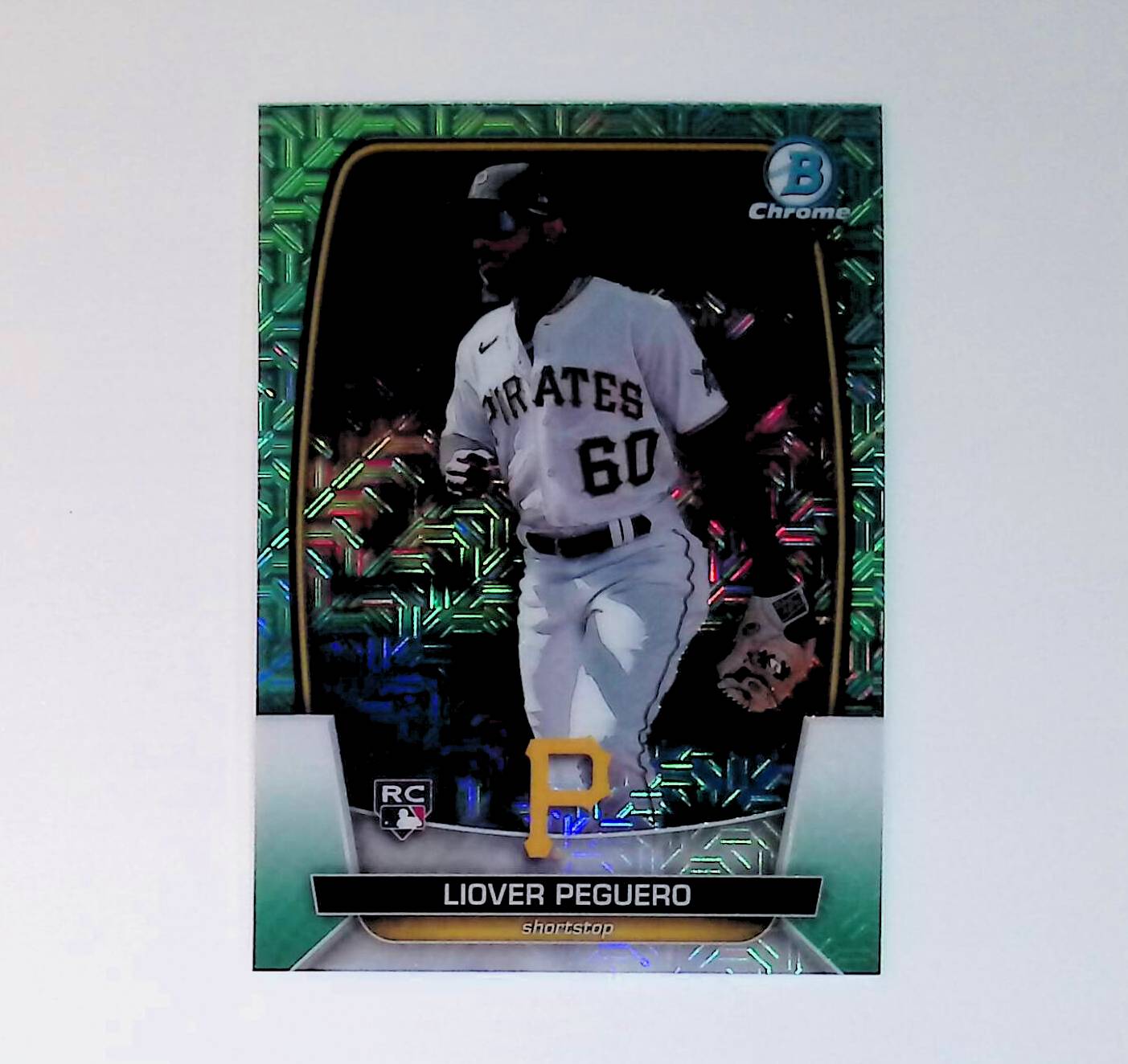 2023 Bowman Chrome #85 Liover Peguero Rookie Mega Box Aqua Refractor - LoCo Collectables