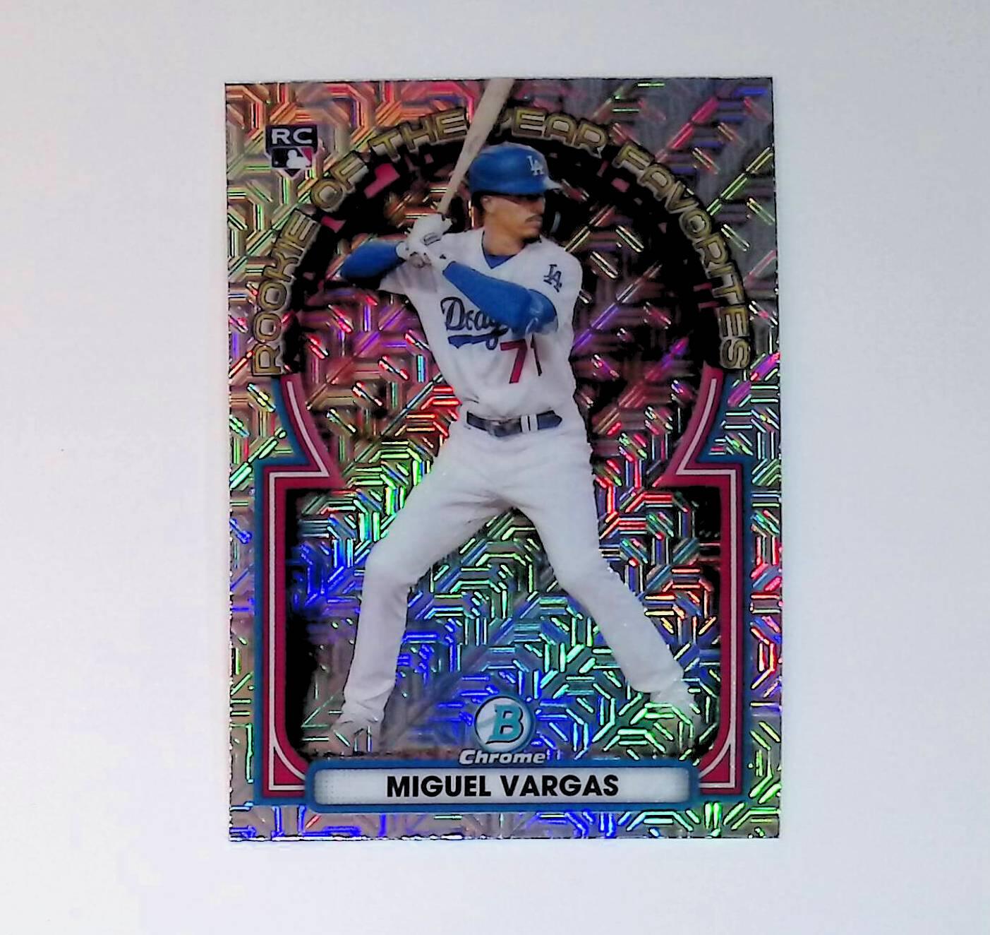 2023 Bowman Chrome Mega Box Rookie of the Year Favorites #ROYF-12 Miguel Vargas Rookie Mojo Refractor - LoCo Collectables