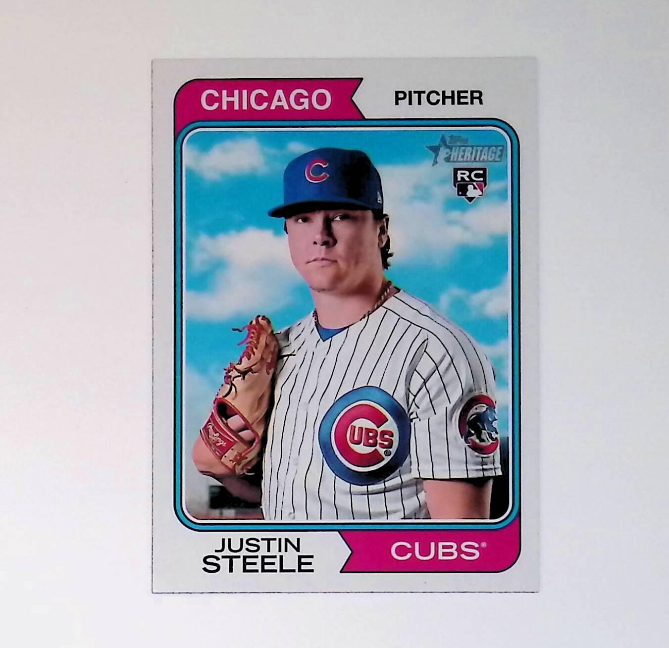 2023 Topps Heritage #63 Justin Steele Rookie - LoCo Collectables