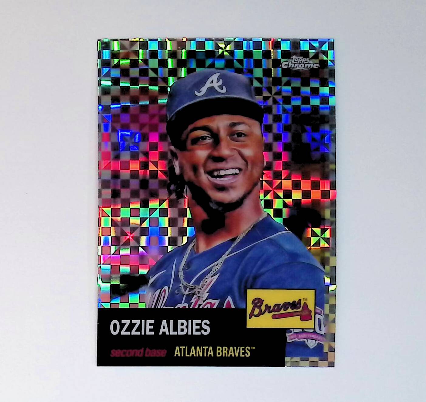 2022 Topps Chrome Platinum Anniversary X-Fractor #223 Ozzie Albies - LoCo Collectables