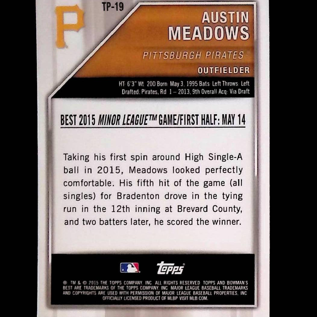 2015 Bowmans Best Top Prospects Blue Refractor #TP-19 Austin Meadows - LoCo Collectables