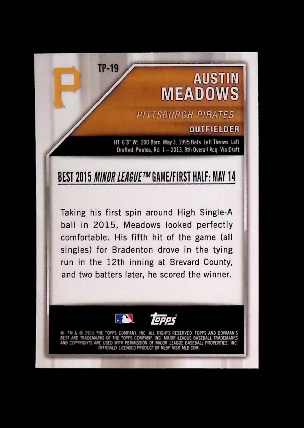 2015 Bowmans Best Top Prospects Blue Refractor #TP-19 Austin Meadows - LoCo Collectables