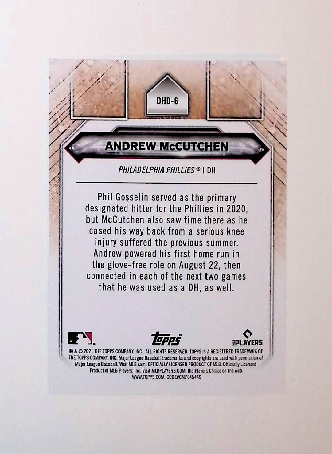 Andrew McCutchen 2021 Topps DH Debuts #DHD-6 - LoCo Collectables