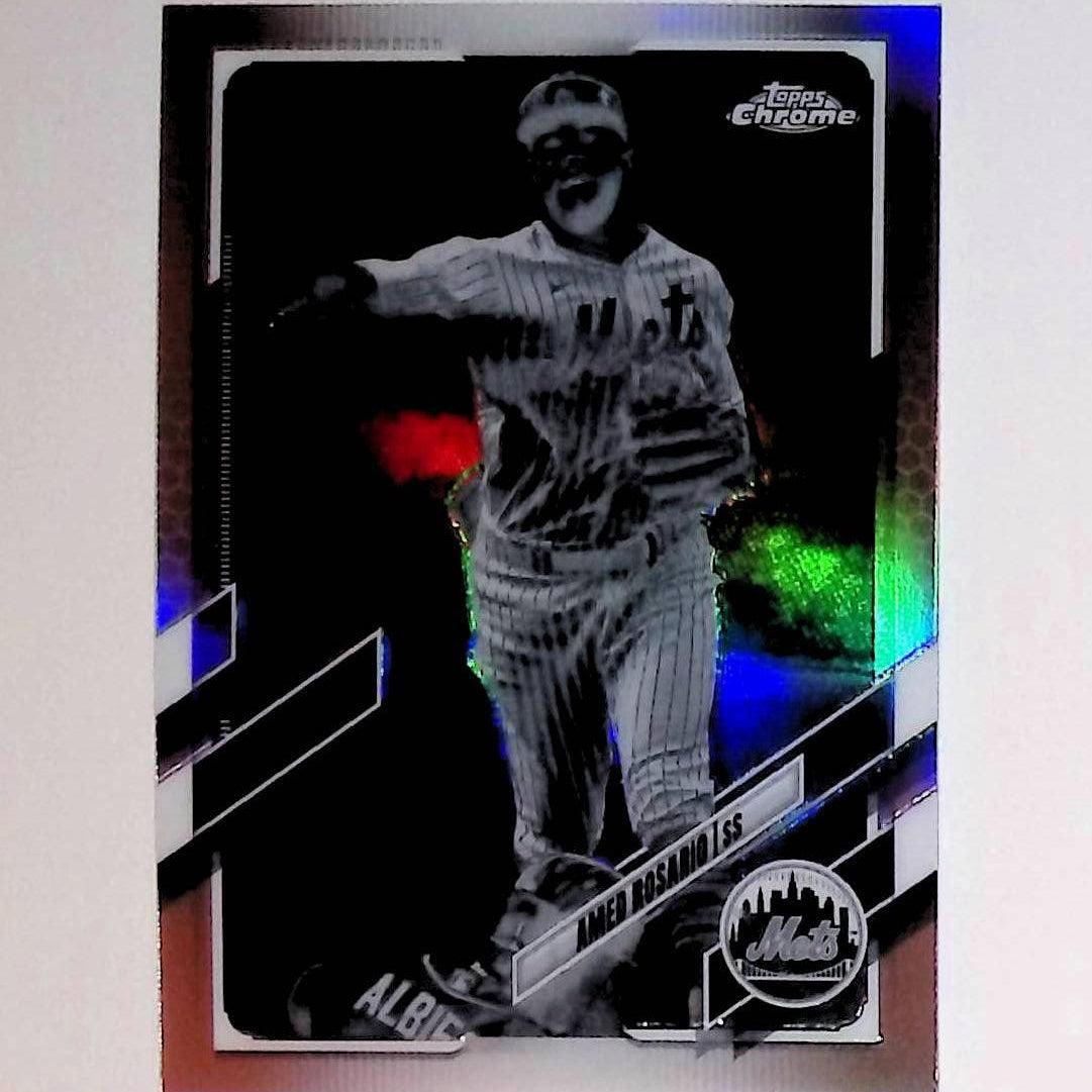 Amed Rosario 2021 Topps Chrome Negative Refractor #190 - LoCo Collectables
