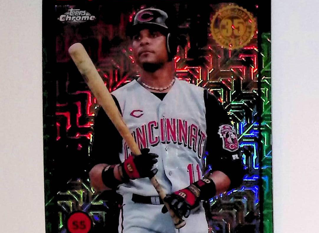 2021 Topps 1986 Topps #86TC-5 Barry Larkin Silver Pack Chrome Green Refractor - LoCo Collectables