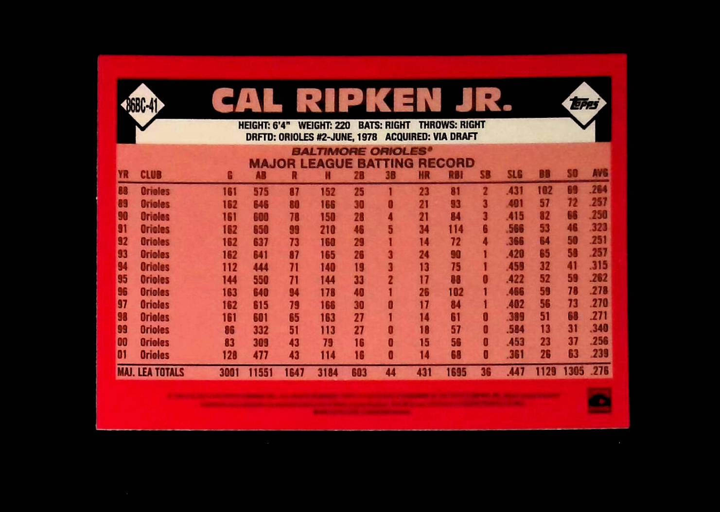 Cal Ripken Jr. 2021 Topps '86 Topps Silver Pack Chrome Refractor #86BC-41 - LoCo Collectables