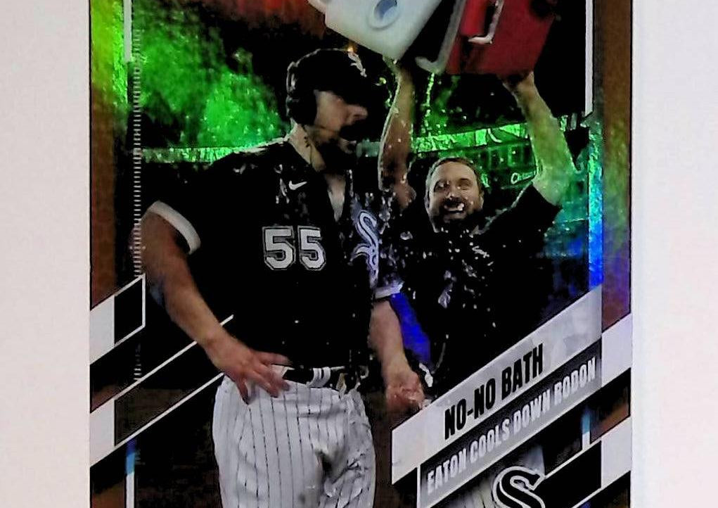 Carlos Rodon, Adam Eaton "No-No Bath" 2021 Topps Update Gold Foil #US297 - LoCo Collectables