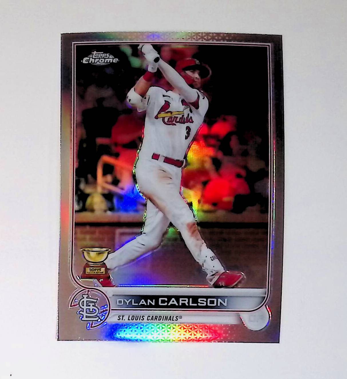 Dylan Carlson 2022 Topps Chrome Refractors #158 (All-Star Rookie Cup) - LoCo Collectables