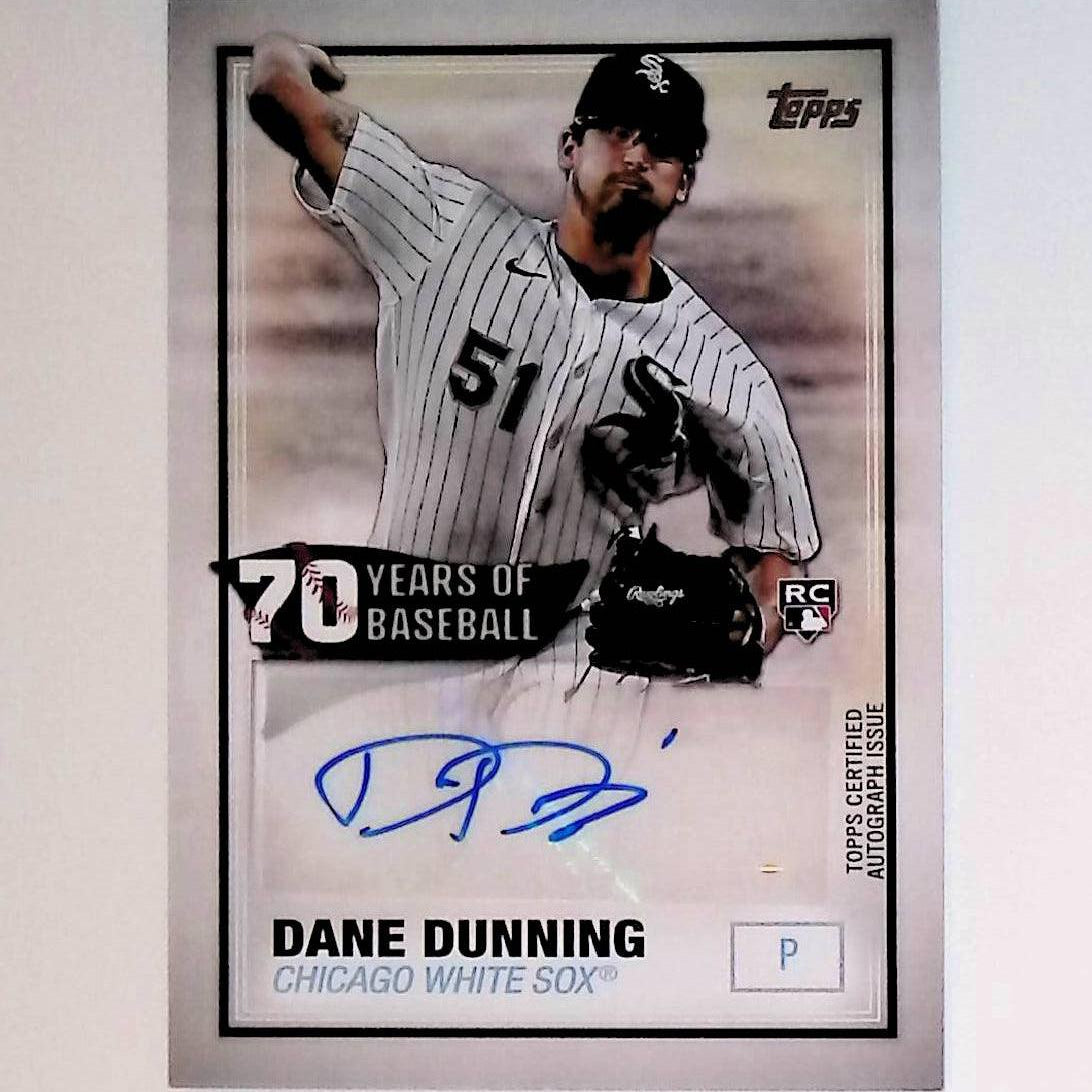 Dane Dunning 2021 Topps 70 Years of Baseball Autographs #70YA-DD (Rookie Card) - LoCo Collectables