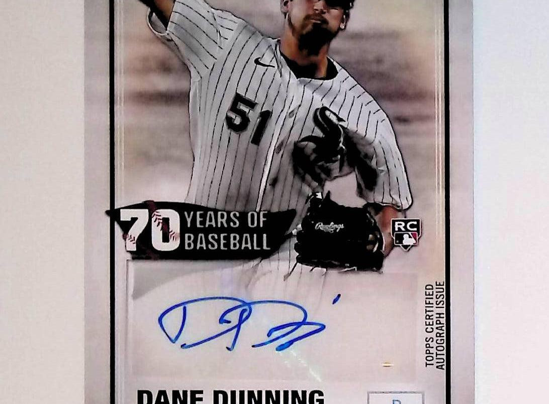 Dane Dunning 2021 Topps 70 Years of Baseball Autographs #70YA-DD (Rookie Card) - LoCo Collectables
