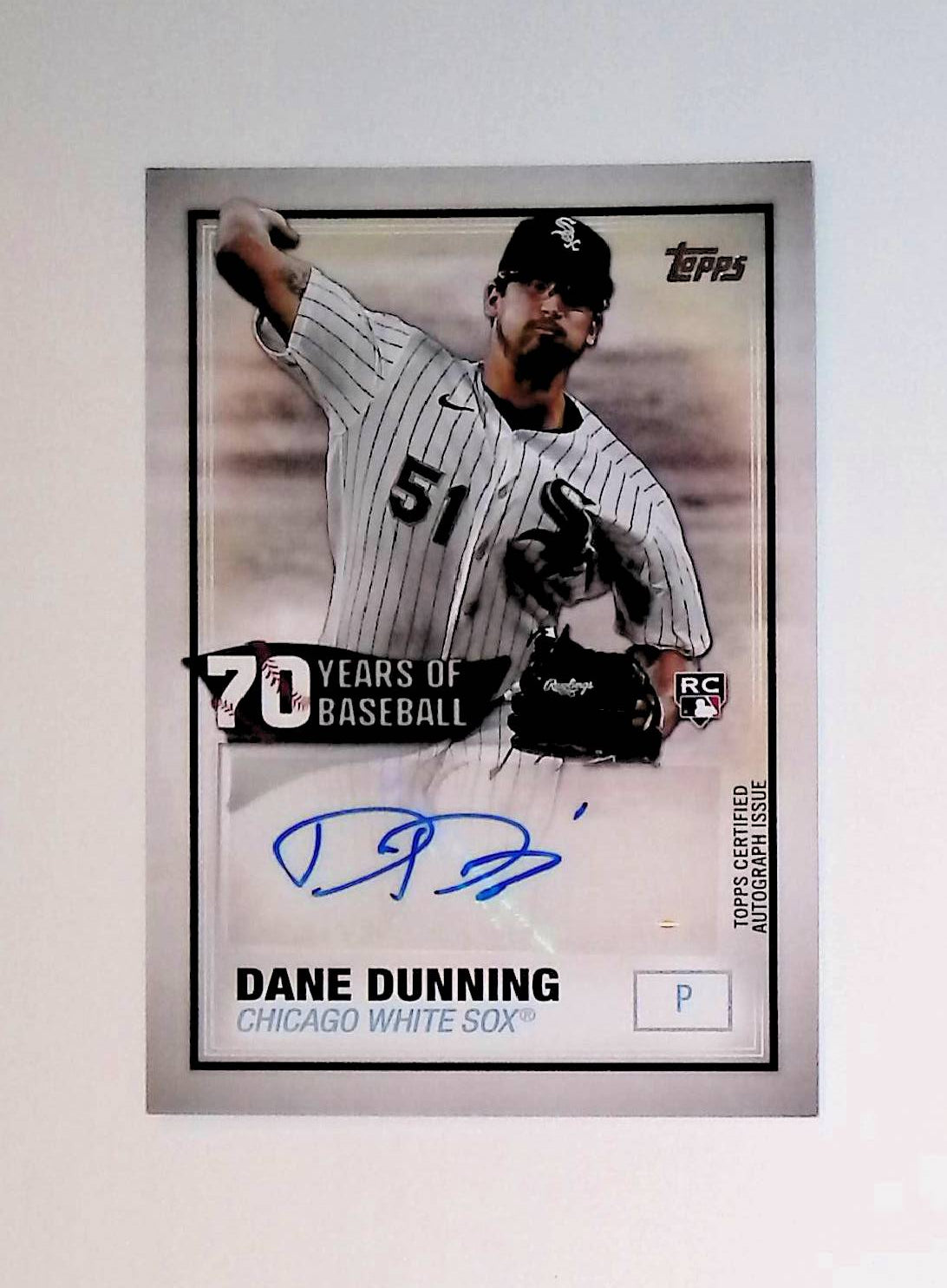 Dane Dunning 2021 Topps 70 Years of Baseball Autographs #70YA-DD (Rookie Card) - LoCo Collectables