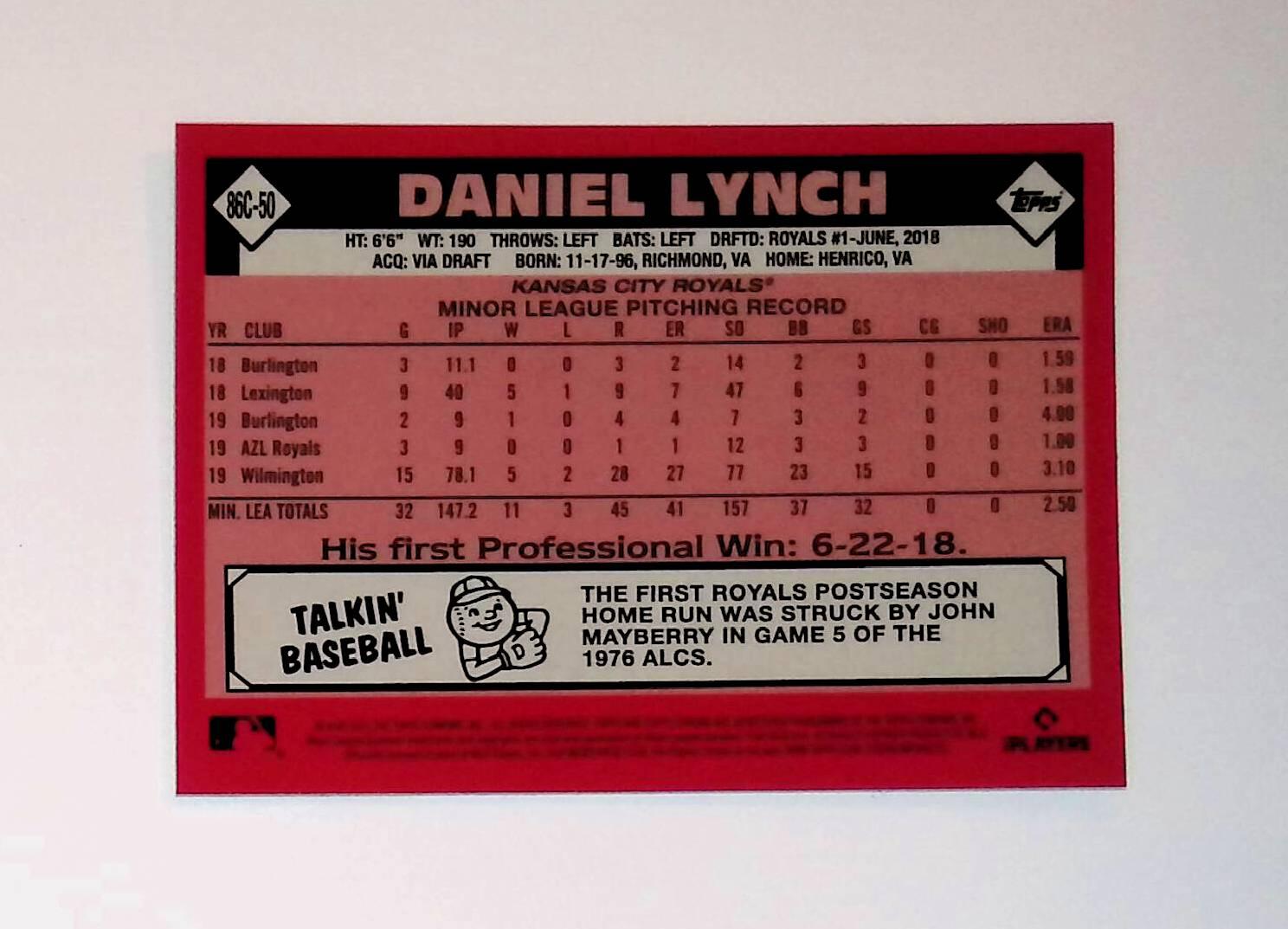 Daniel Lynch 2021 Topps '86 Topps Silver Pack Chrome #86C-50 (Rookie Card) - LoCo Collectables