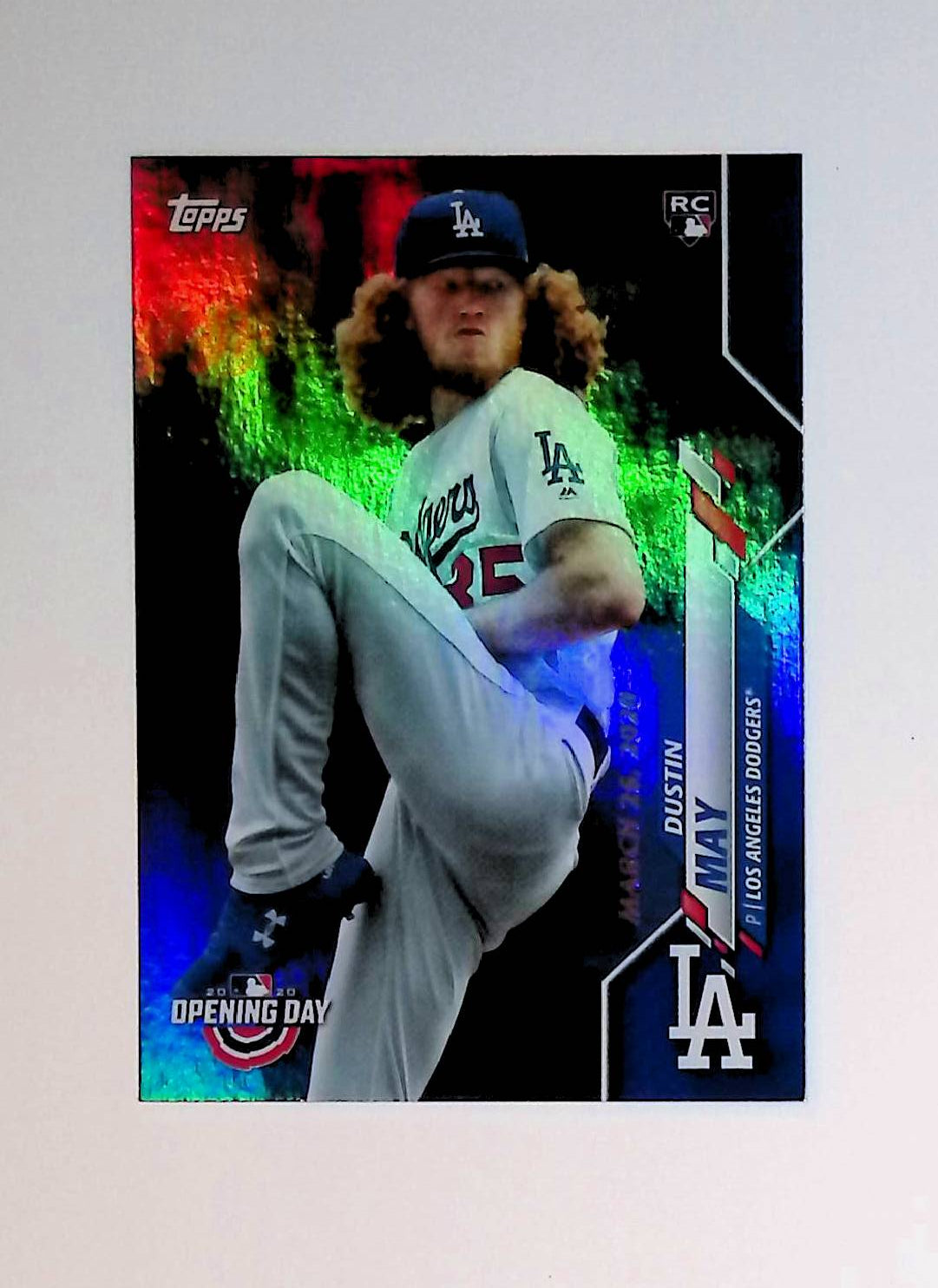 Dustin May 2020 Topps Opening Day Blue Foil #57 (Rookie Card) - LoCo Collectables