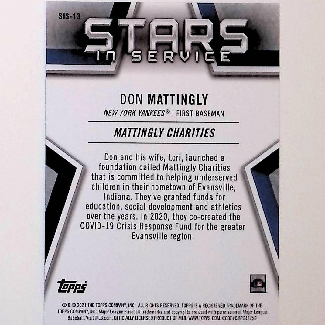Don Mattingly 2021 Topps Stars in Service #SIS-13 - LoCo Collectables