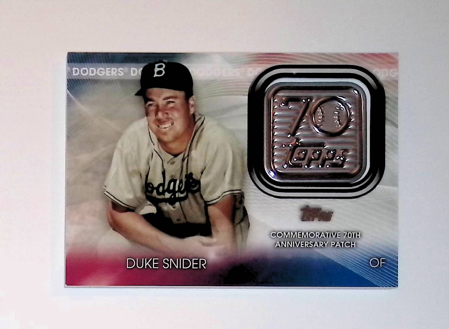 Duke Snider 2021 Topps 70th Anniversary Commemorative Logo Patches #T70P-DS - LoCo Collectables