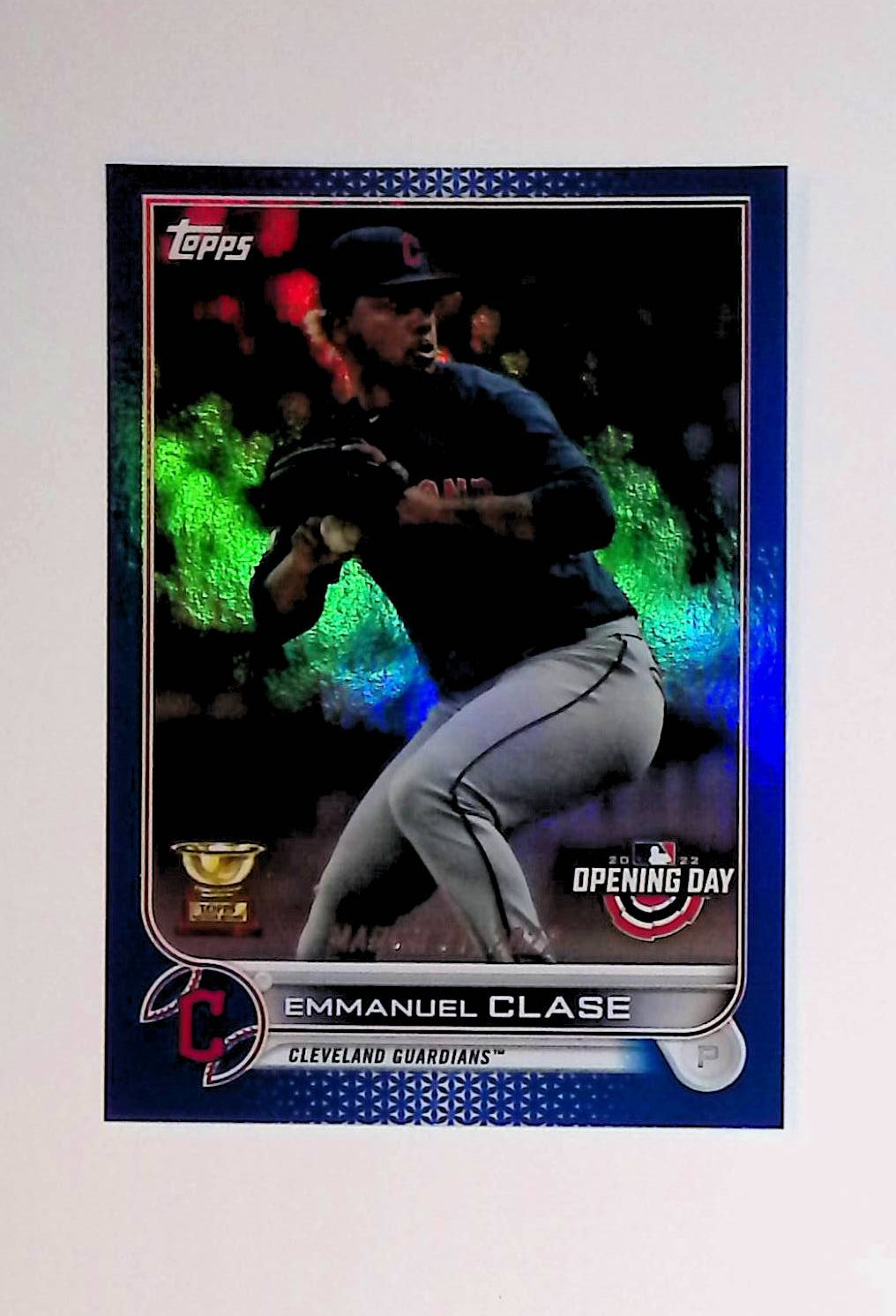 Emmanuel Clase 2022 Topps Opening Day Blue Foil #128 (All-Star Rookie Cup) - LoCo Collectables