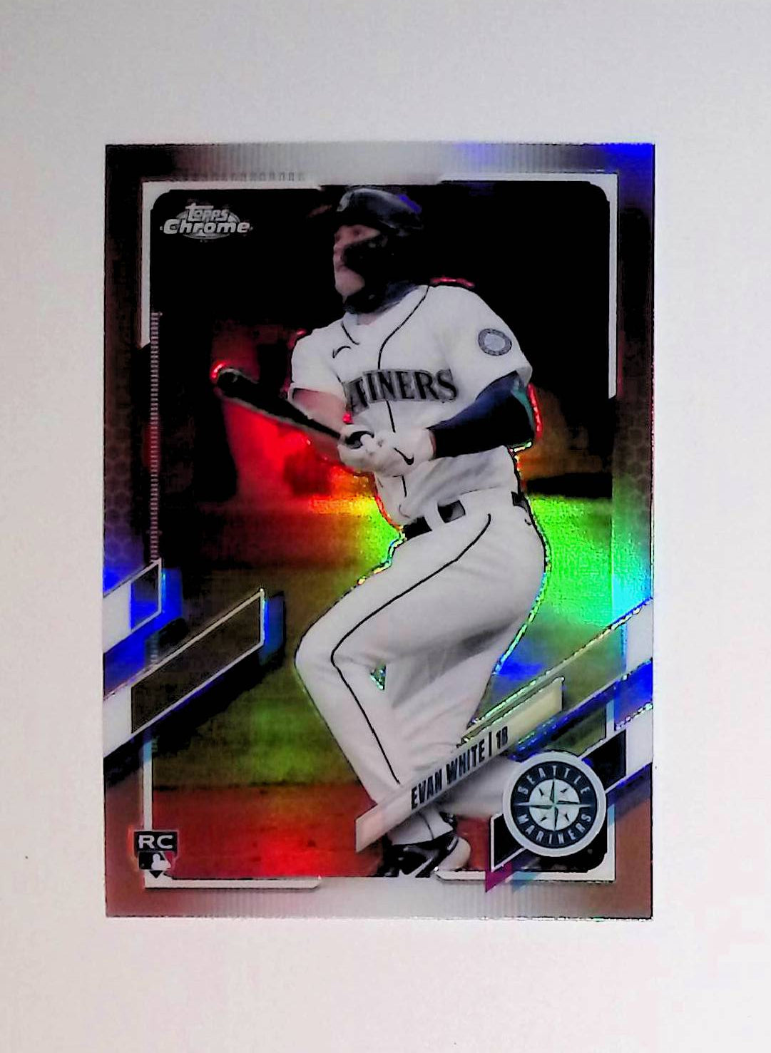 Evan White 2021 Topps Chrome Refractor #61 (Rookie Card) - LoCo Collectables