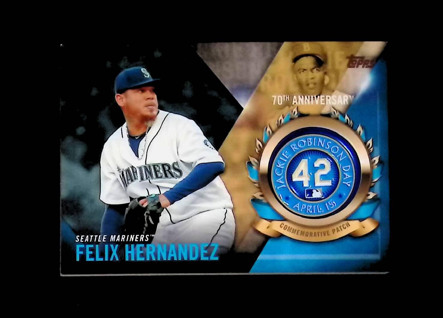 2017 Topps Jackie Robinson Logo Patch #JRPC-FH Felix Hernandez Medallion Relic - LoCo Collectables