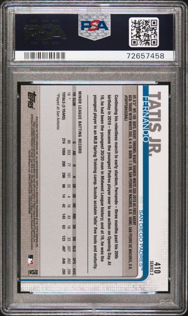 Fernando Tatis Jr 2019 Topps #410 (Rookie Card) PSA 10 GEM MINT - LoCo Collectables