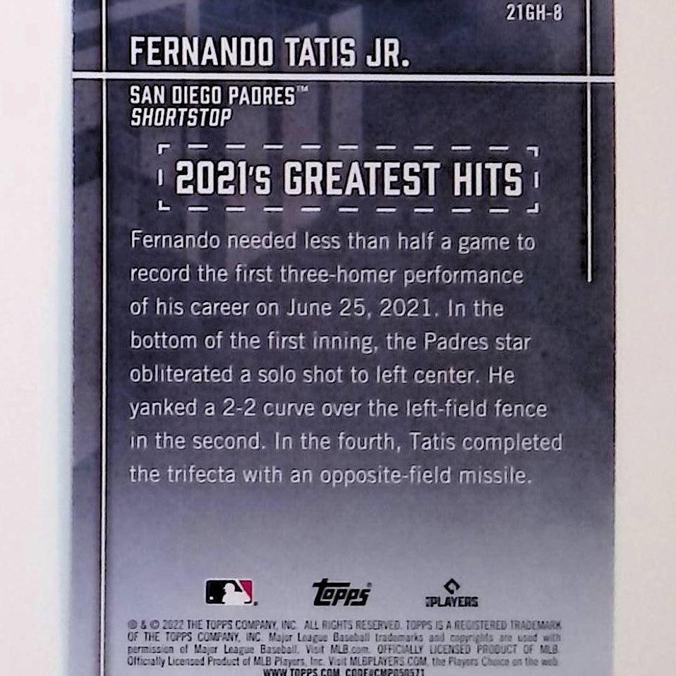 Fernando Tatis Jr 2022 Topps '21 Greatest Hits #21GH-8 - LoCo Collectables