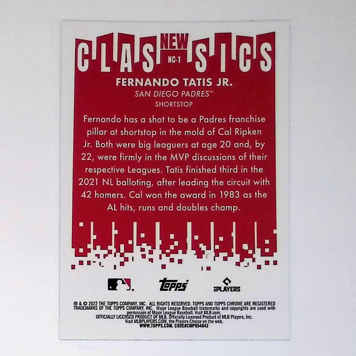 Fernando Tatis Jr 2022 Topps Chrome New Classics #NC-1 - LoCo Collectables