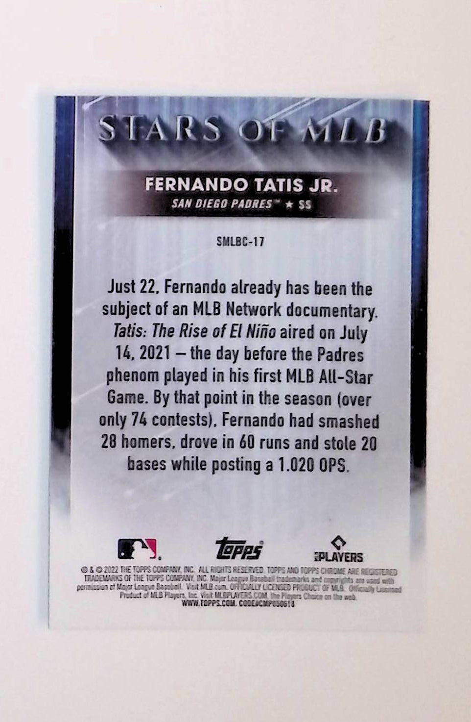 Fernando Tatis Jr 2022 Topps Stars of MLB Chrome #SMLBC-17 - LoCo Collectables