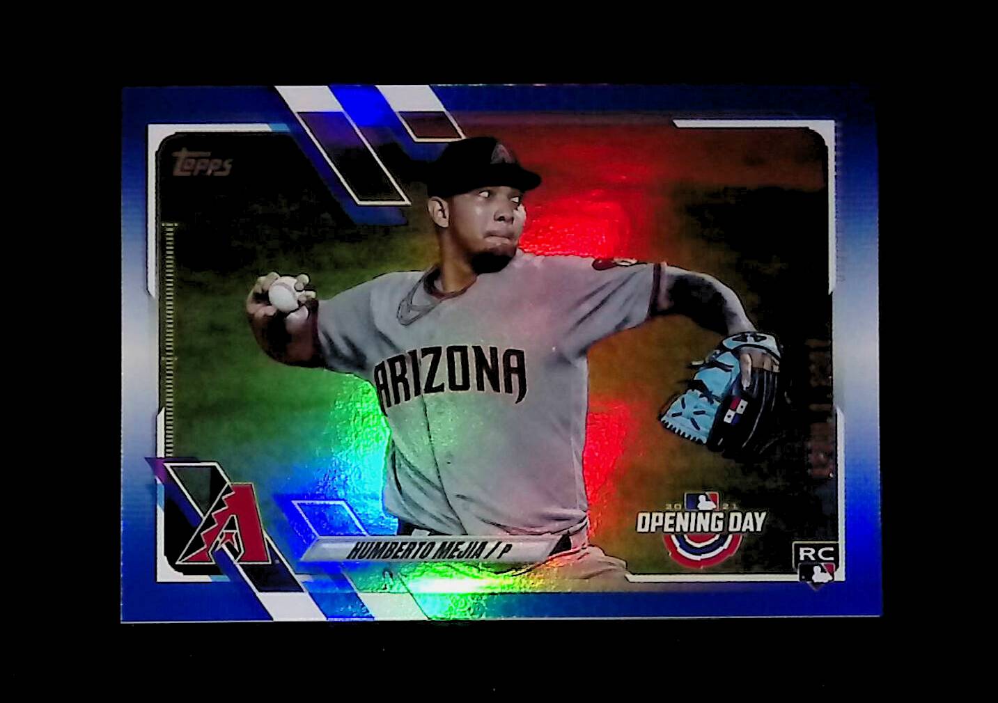 Humberto Mejia 2021 Topps Opening Day Blue Foil Parallel #214 (Rookie Card) - LoCo Collectables