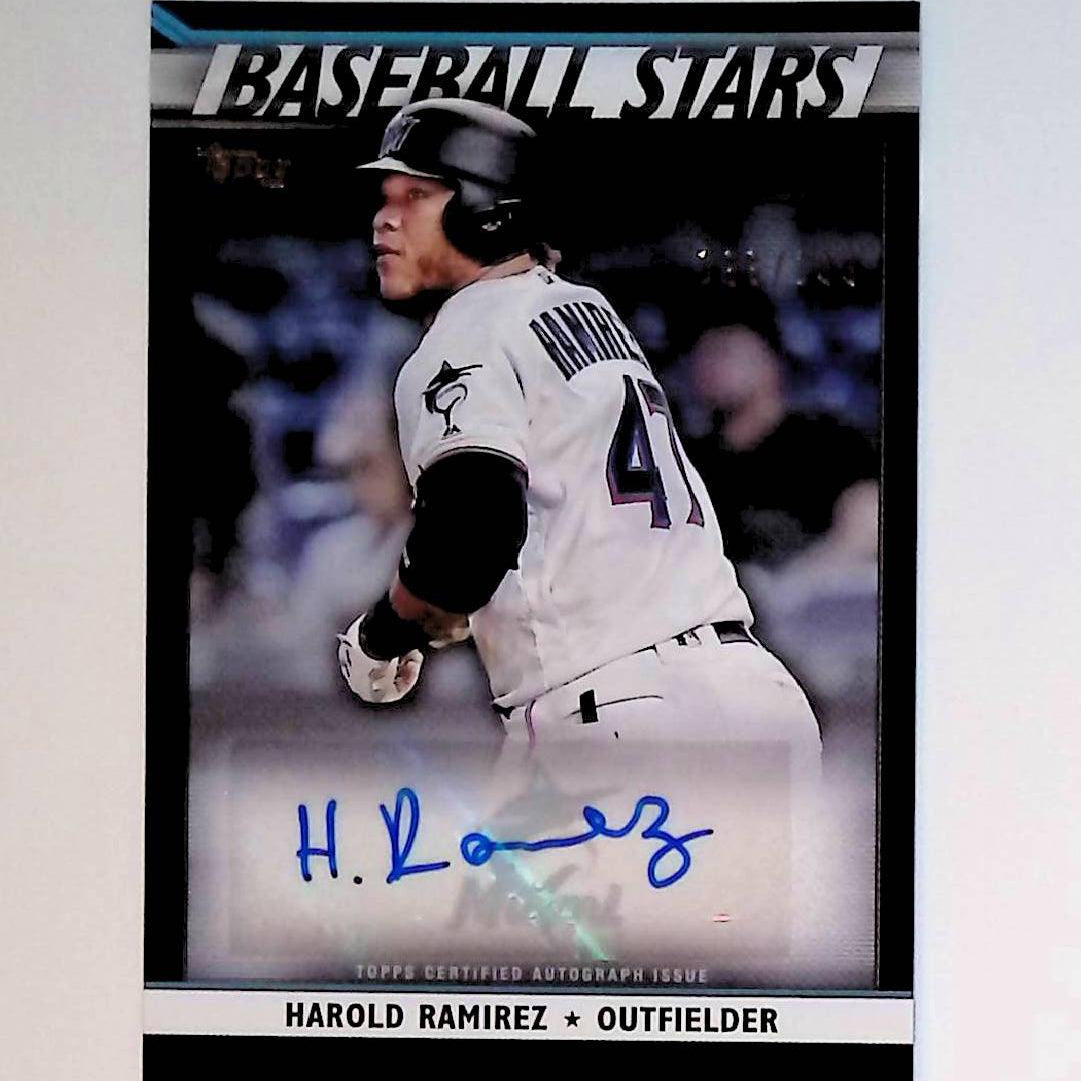 2020 Topps Baseball Stars Autograph Black #BSA-HR Harold Ramirez - LoCo Collectables