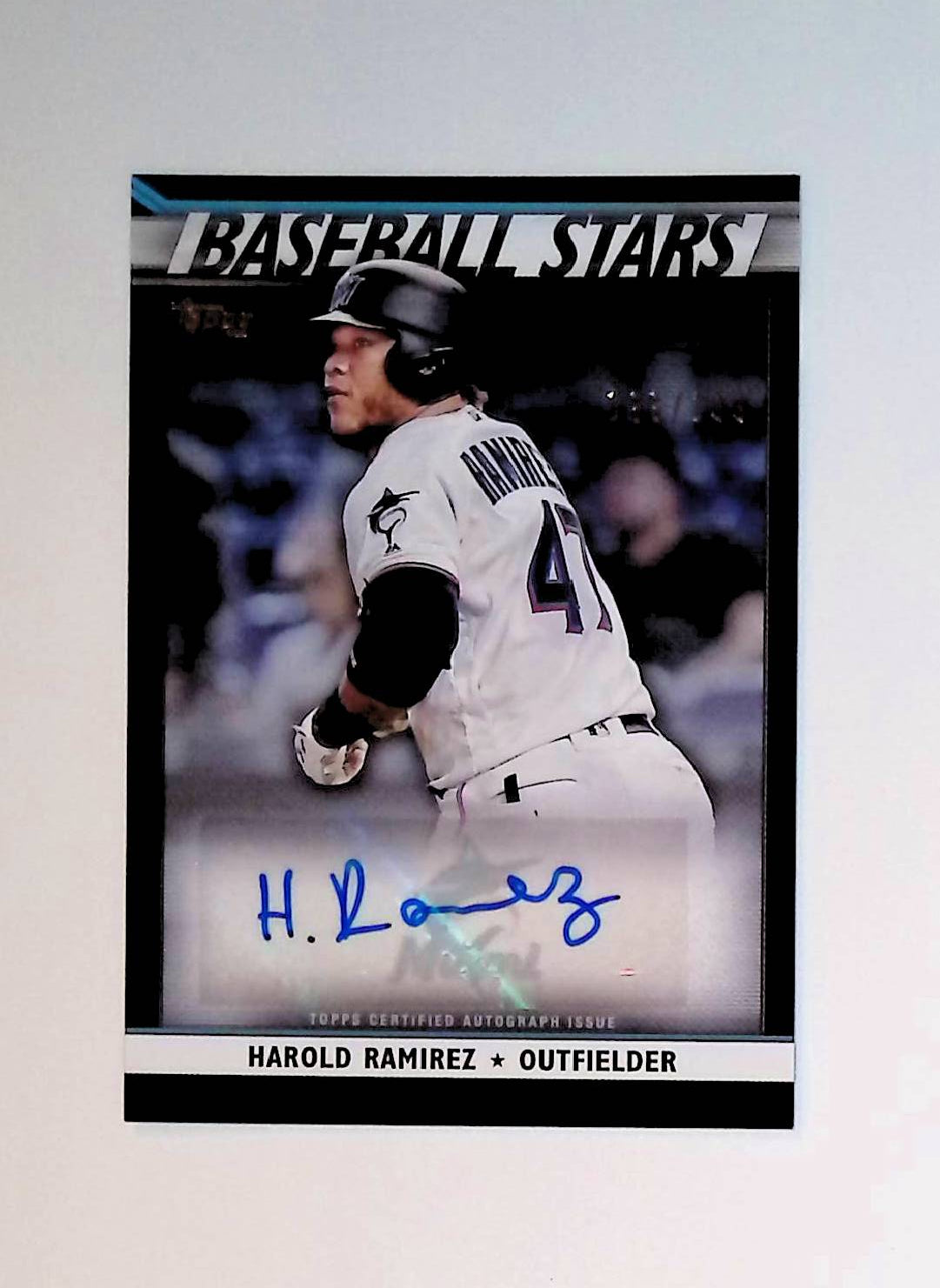 Harold Ramirez 2020 Topps Baseball Stars Autographs Black #BSA-HR 186/199 - LoCo Collectables