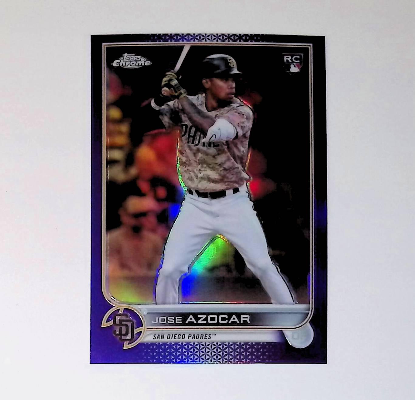 2022 Topps Chrome Update Purple Refractor #USC46 Jose Azocar Rookie - LoCo Collectables