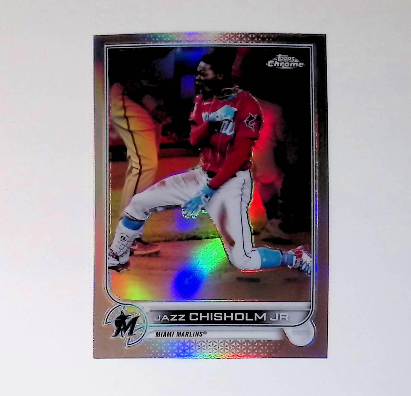 2022 Topps Chrome Refractor #91 Jazz Chisholm Jr - LoCo Collectables
