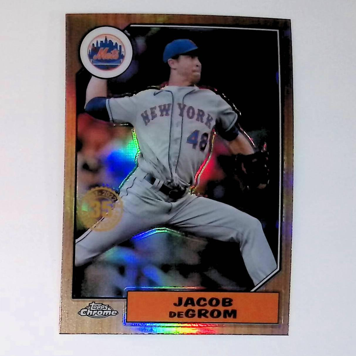 Jacob DeGrom 2022 Topps Chrome '87 Topps #87BC-7 - LoCo Collectables