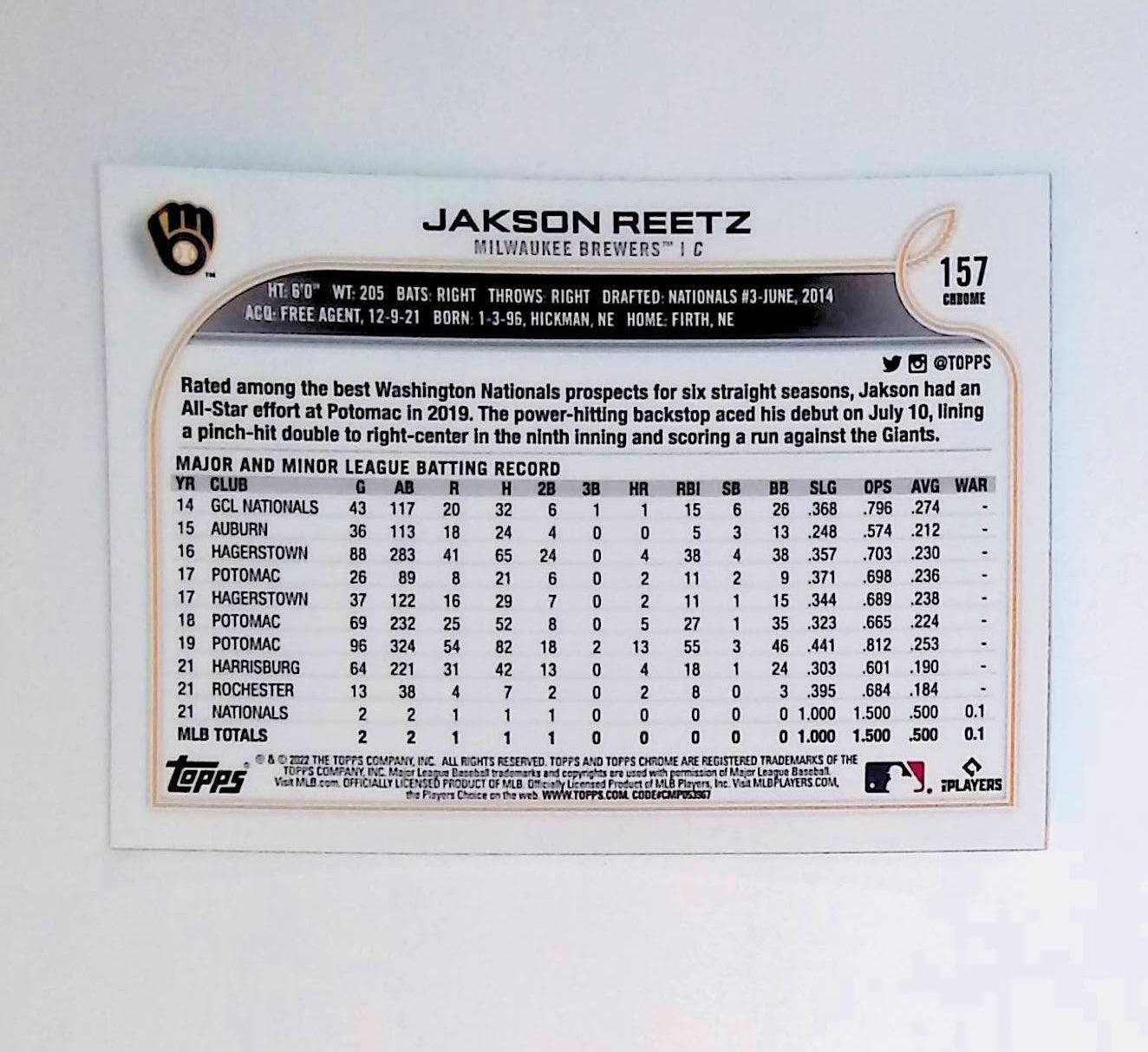 2022 Topps Chrome Prism Refractor #157 Jakson Reetz Rookie - LoCo Collectables