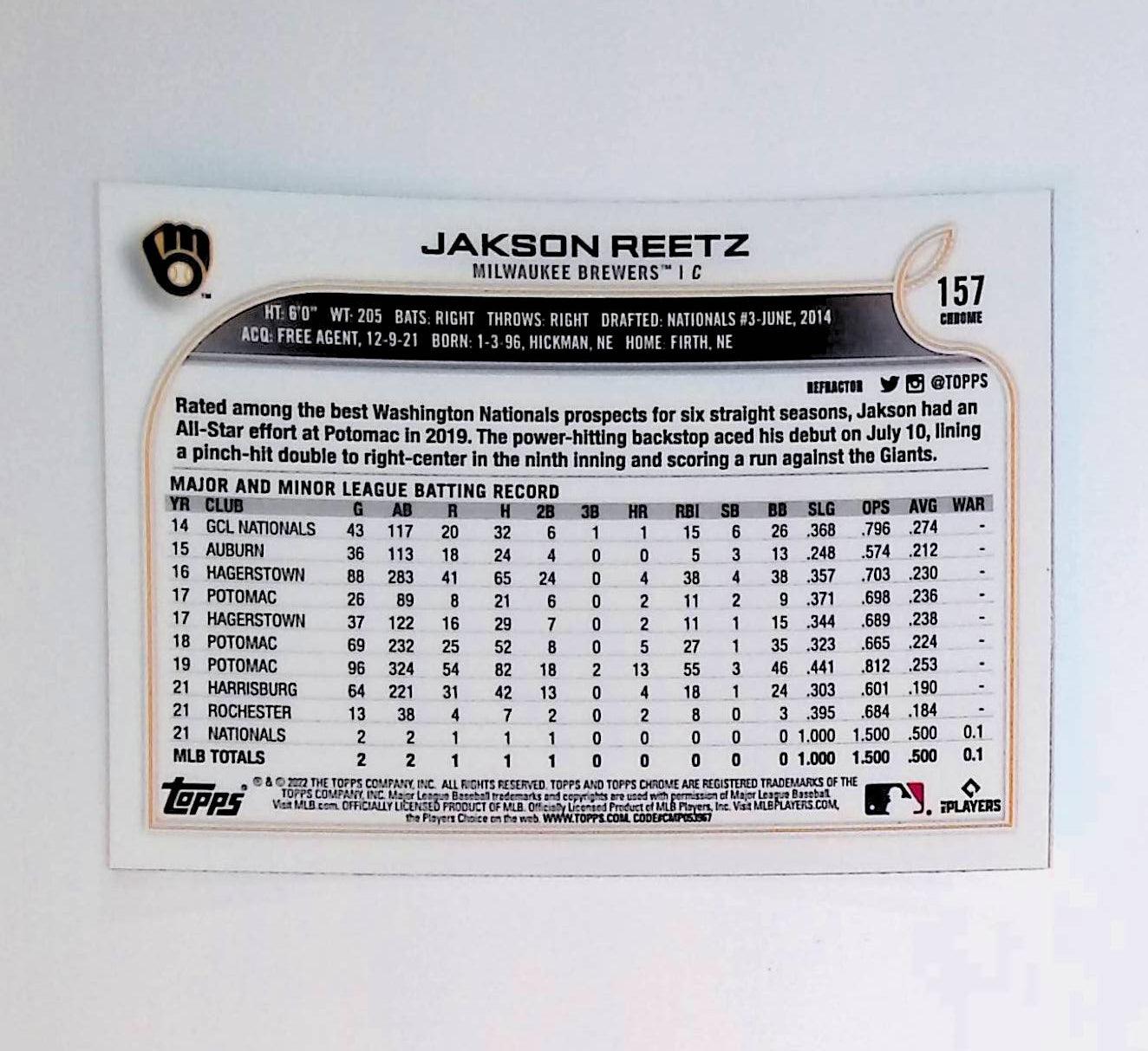 2022 Topps Chrome Refractor #157 Jakson Reetz Rookie - LoCo Collectables