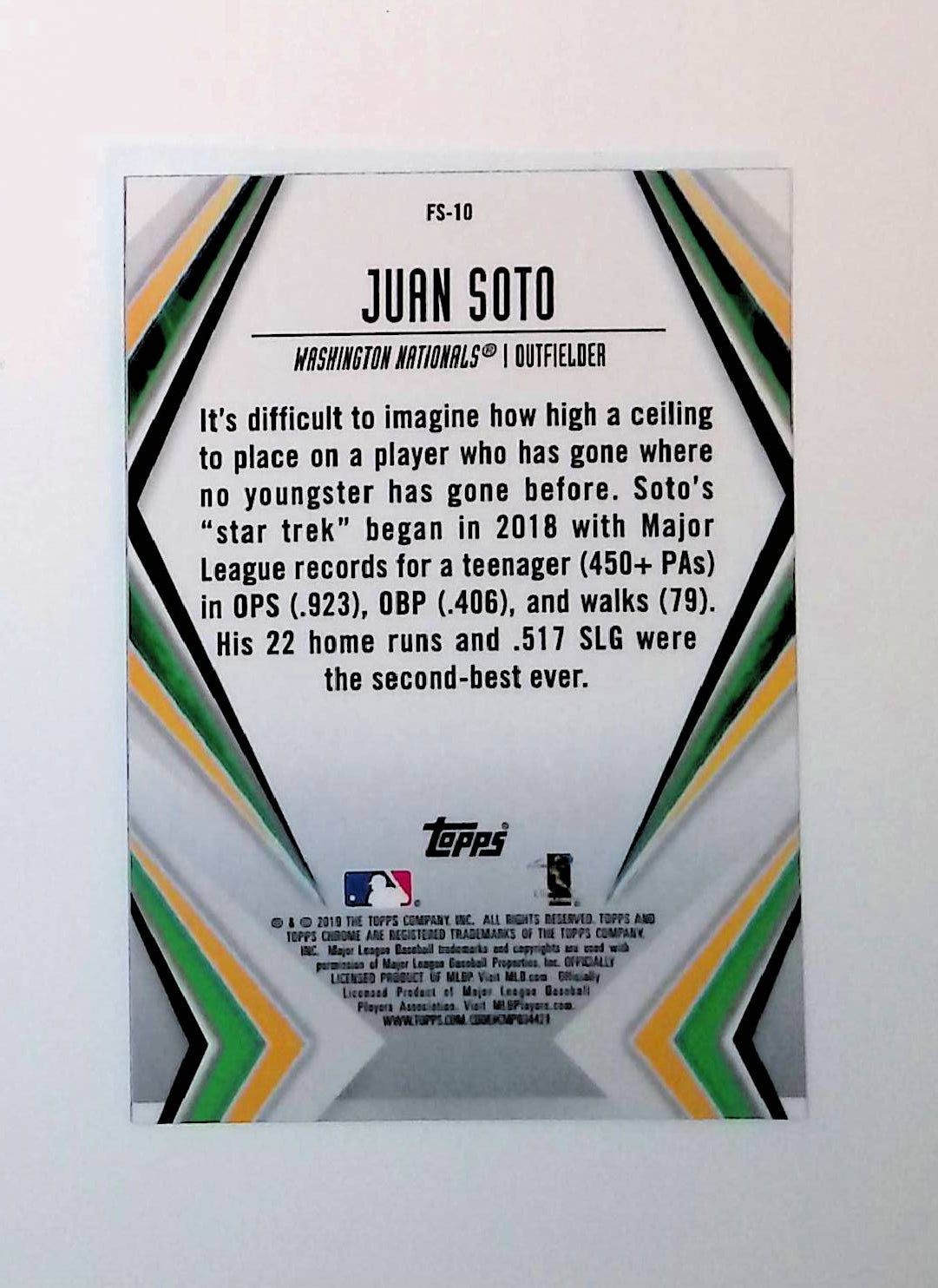 Juan Soto 2019 Topps Chrome Future Stars #FS-10 - LoCo Collectables