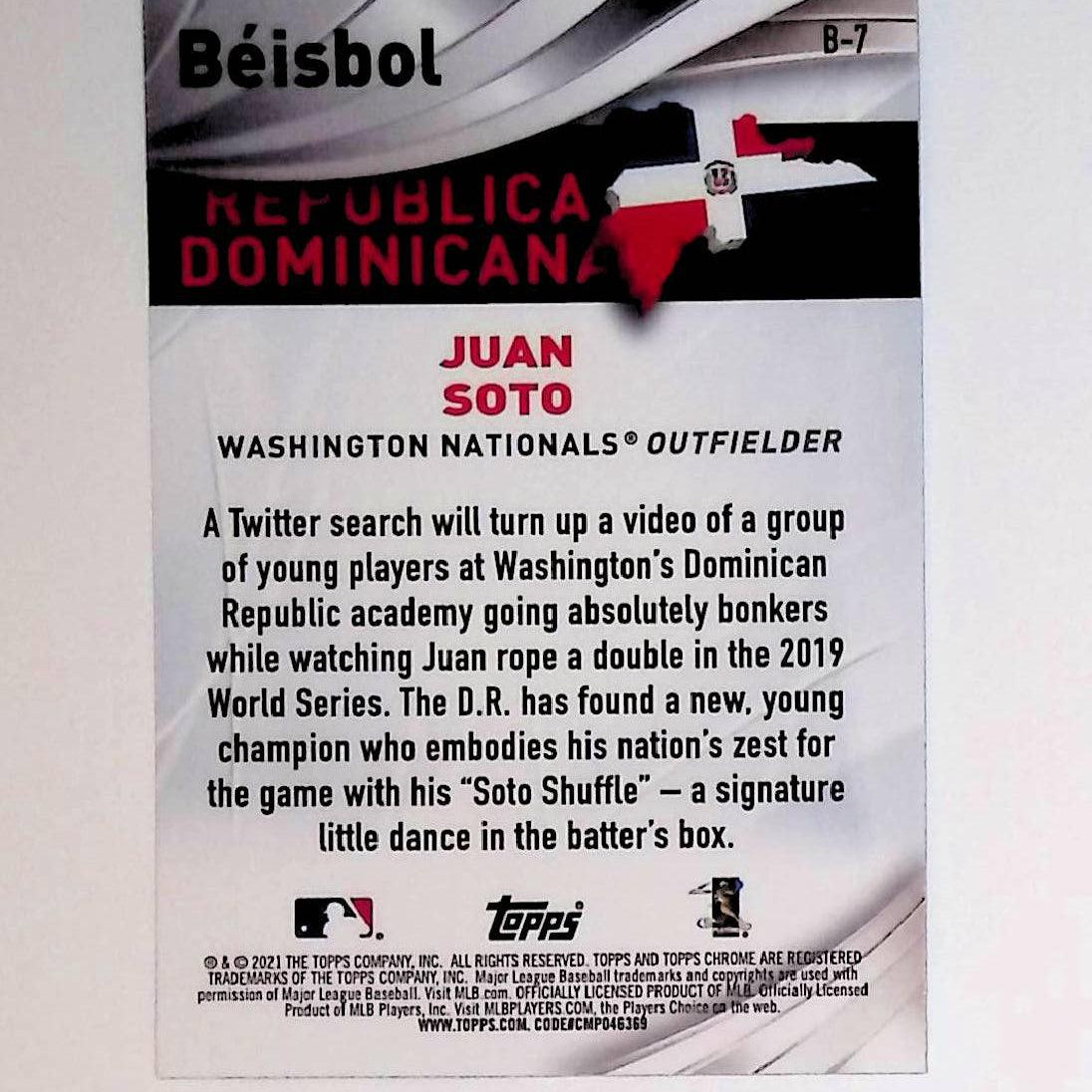 2021 Topps Chrome Beisbol #B-7 Juan Soto - LoCo Collectables