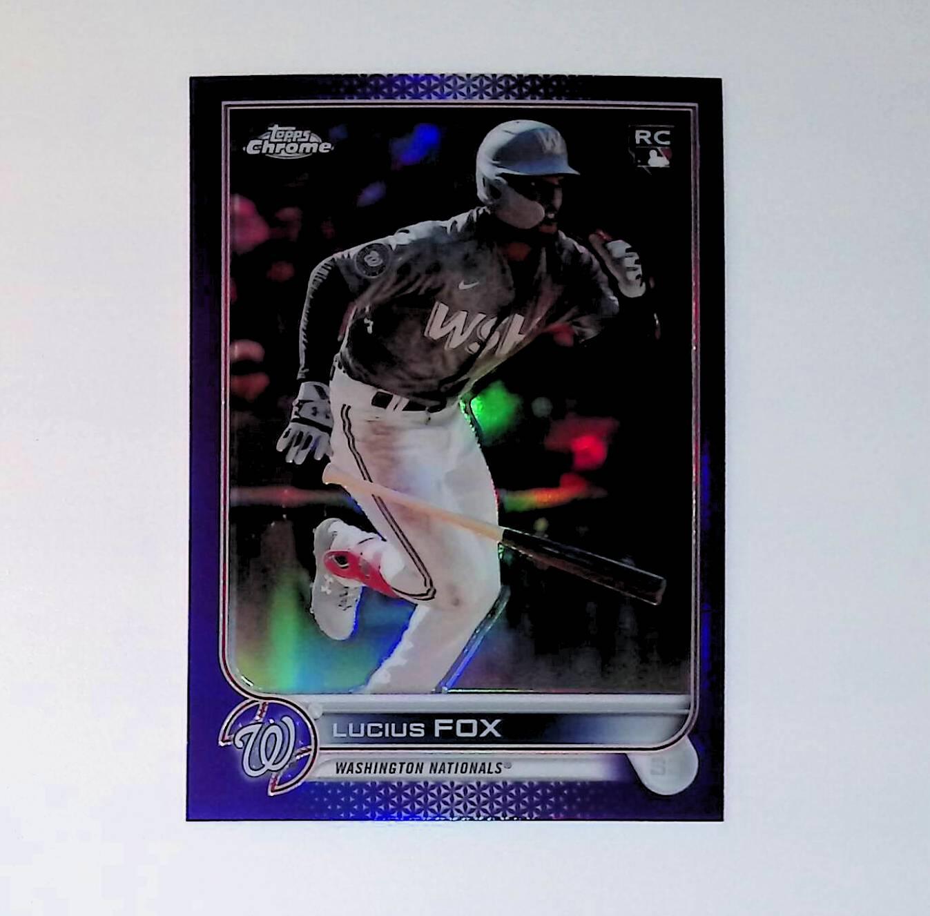 2022 Topps Chrome Update #USC181 Lucius Fox Rookie Purple Refractor - LoCo Collectables