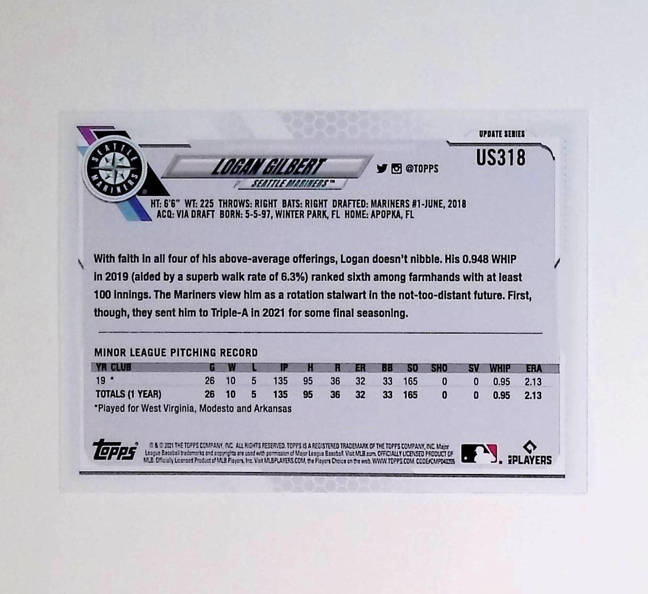 2021 Topps Update #US318 Logan Gilbert Rookie - LoCo Collectables