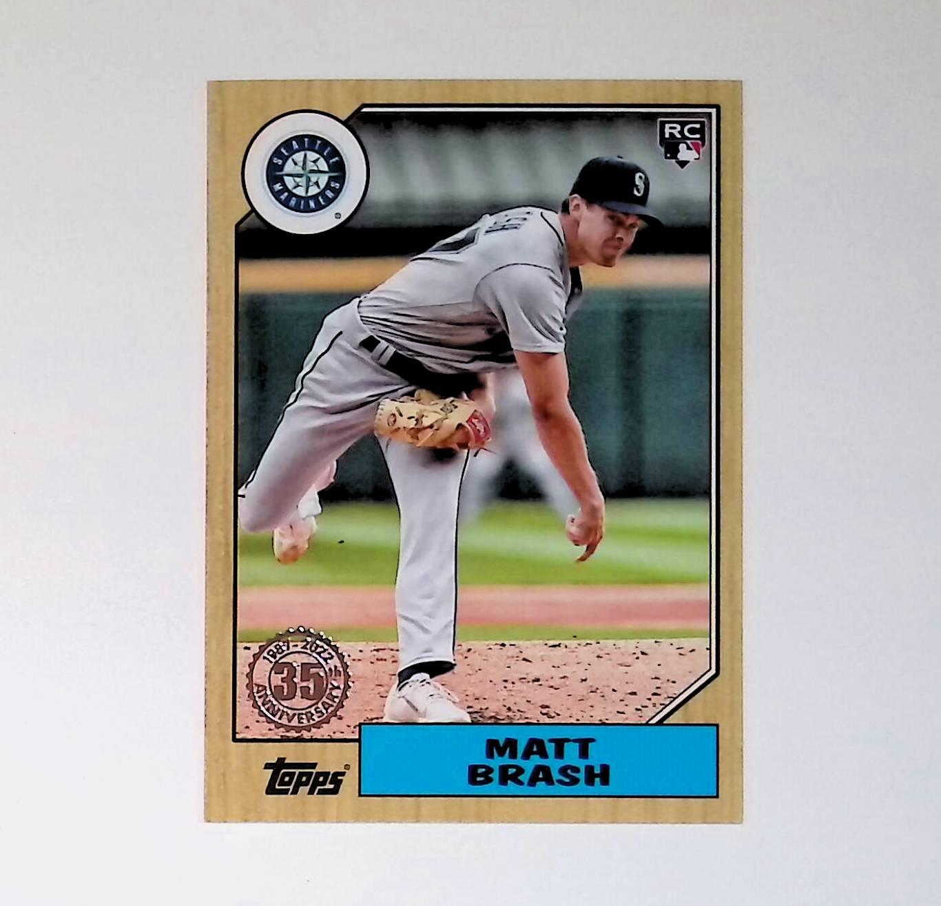 2022 Topps Update 1987 Topps #87TBU-43 Matt Brash Rookie - LoCo Collectables