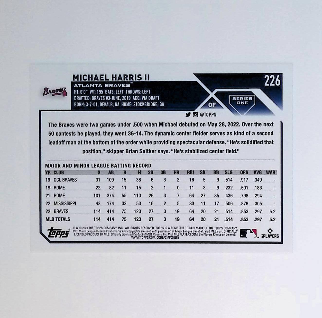 2023 Topps #226 Michael Harris II Rookie - LoCo Collectables