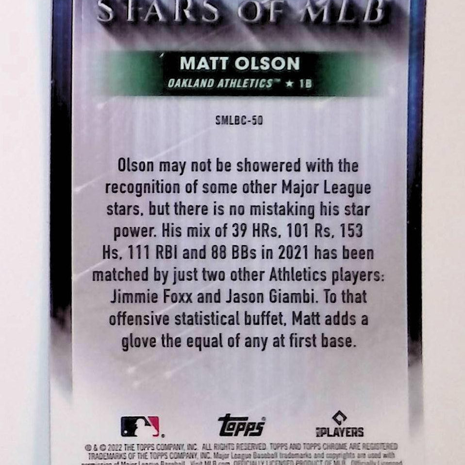 2022 Topps Stars of MLB Chrome #SMLBC-50 Matt Olson - LoCo Collectables