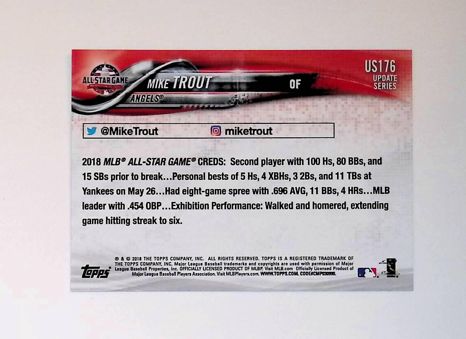 2018 Topps Update #US176 Mike Trout - LoCo Collectables