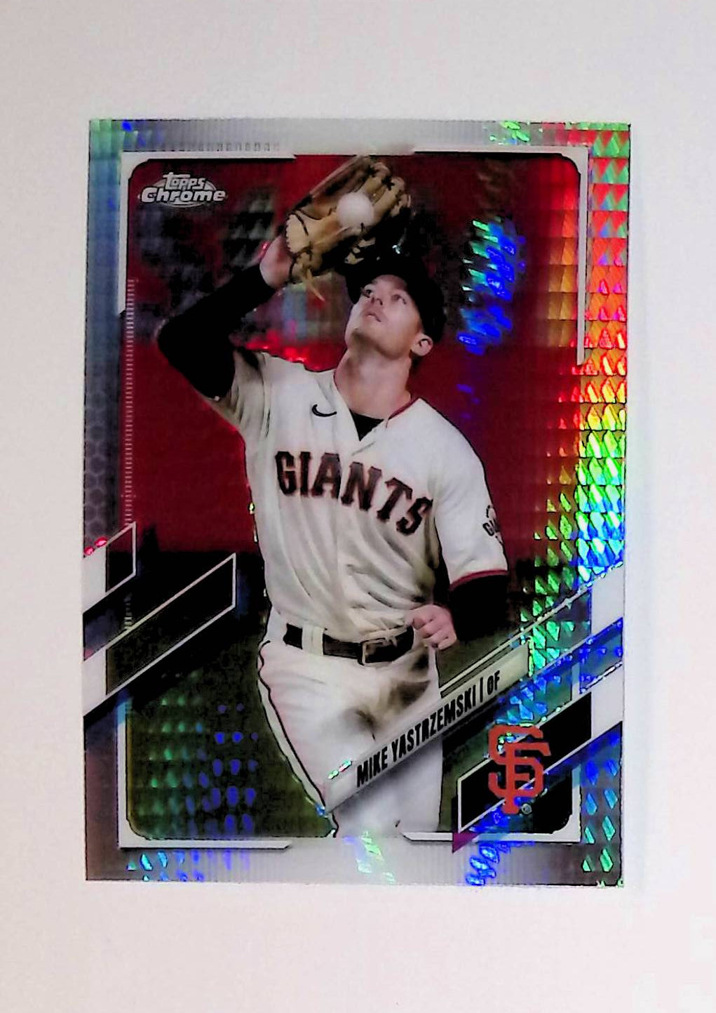 Mike Yastrzemski 2021 Topps Chrome Prism Refractors #108 - LoCo Collectables