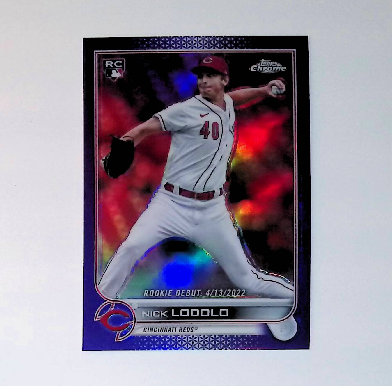 Nick Lodolo 2022 Topps Chrome Update Purple Refractors #USC65 (Rookie Card) - LoCo Collectables