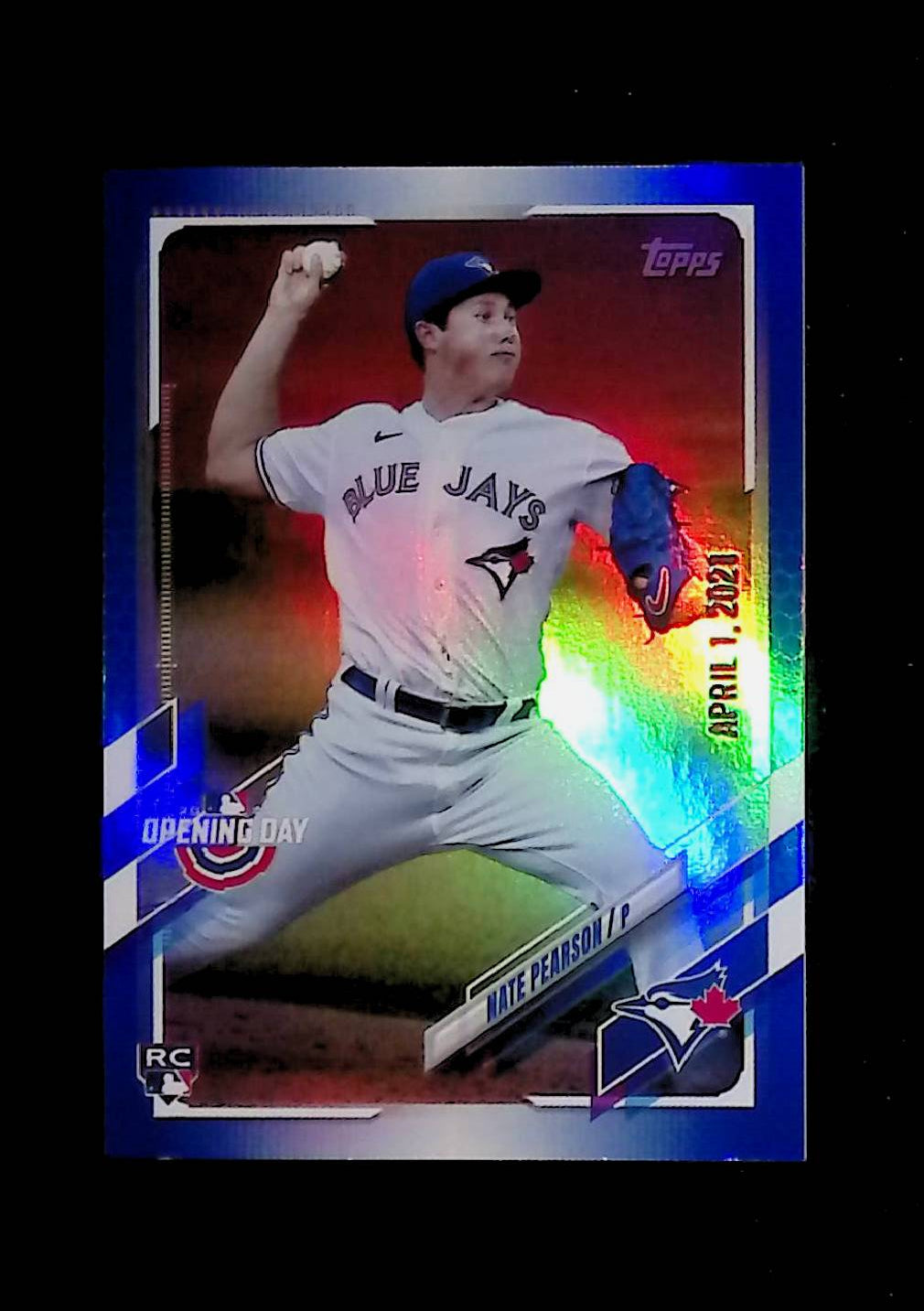 Nate Pearson 2021 Topps Opening Day Blue Foil Parallel #14 (Rookie Card) - LoCo Collectables